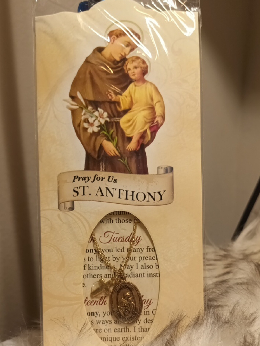 St. Anthony Medal Necklace in Gold
